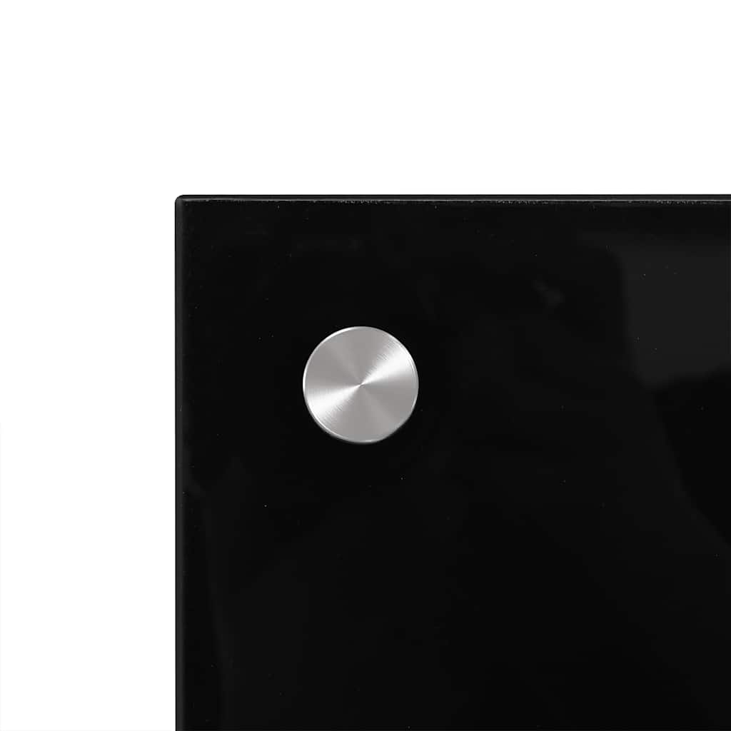Kuhinjske zaštite od prskanja 2 kom crne 80 x 50 cm staklene
