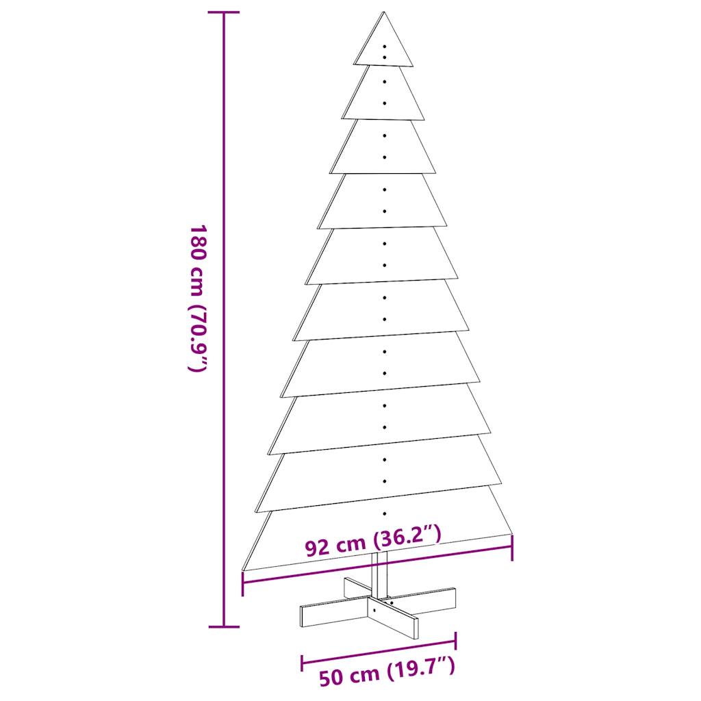 Drveno ukrasno božićno drvce bijelo 180 cm od masivne borovine