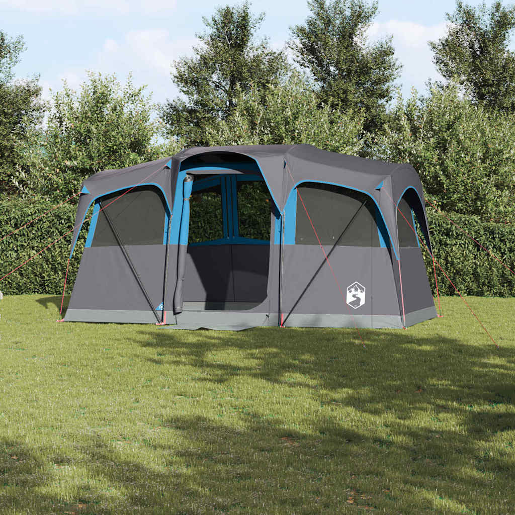 Obiteljski šator s krovom Plava i siva 435 x 255 x 216 cm