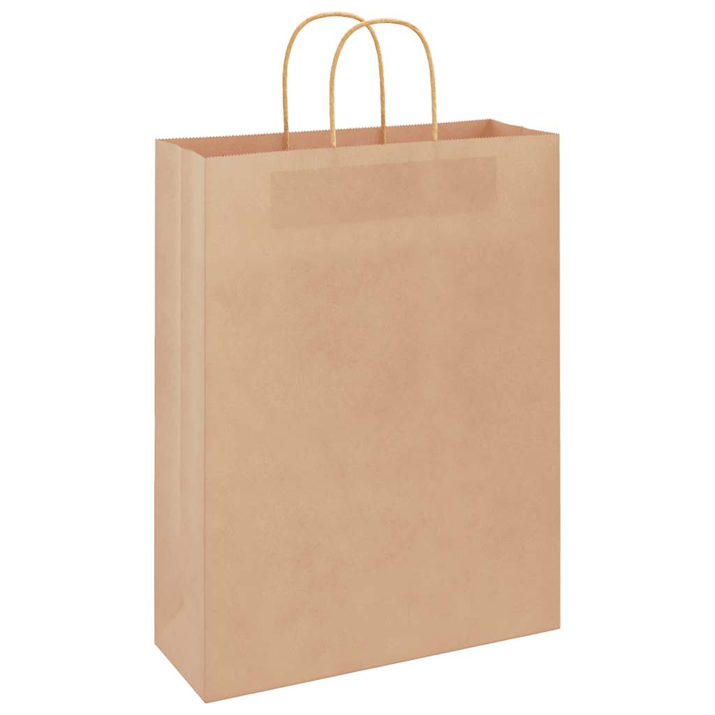 Papirnate vrećice 250 kom s ručkama smeđe 32x12x42 cm