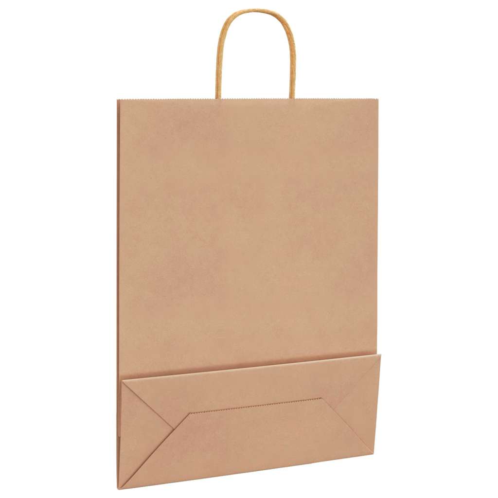 Papirnate vrećice 250 kom s ručkama smeđe 32x12x42 cm