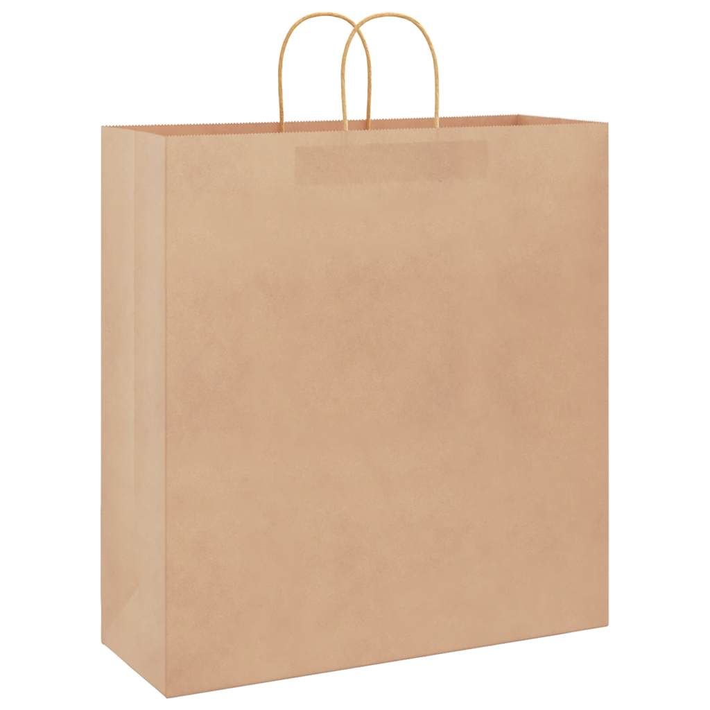 Papirnate vrećice 250 kom s ručkama smeđe 45x17x48 cm