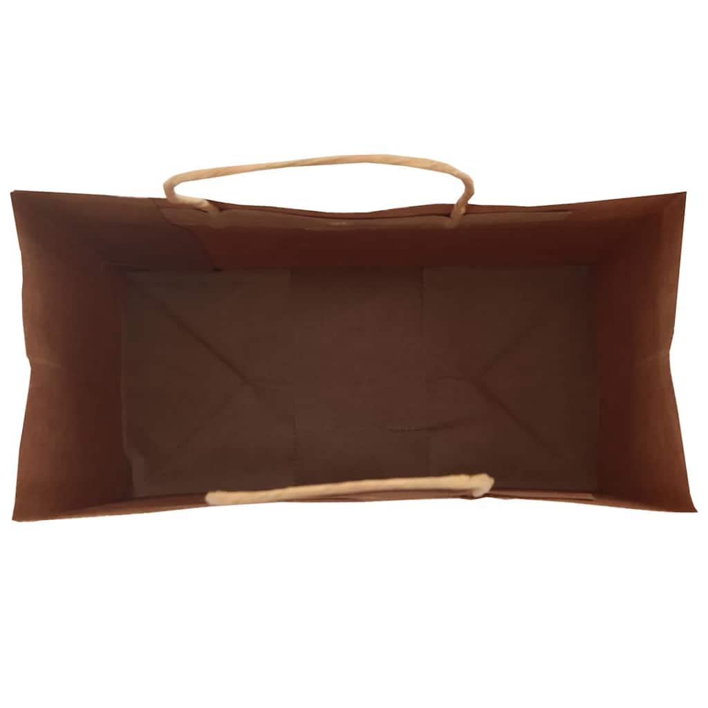 Papirnate vrećice 250 kom s ručkama crne 21x11x31 cm