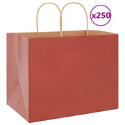 Papirnate vrećice 250 kom s ručkama crvene 32x22x24 cm