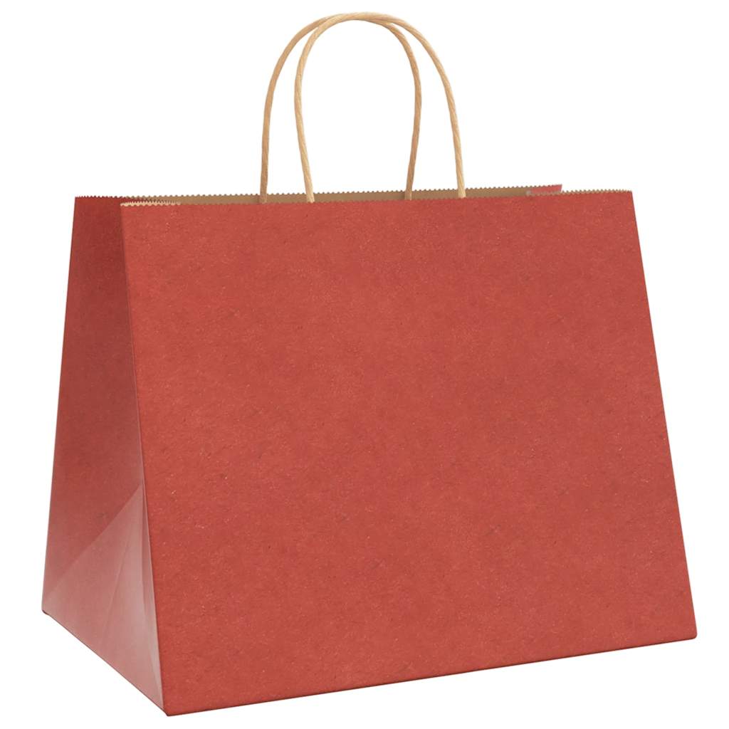 Papirnate vrećice 250 kom s ručkama crvene 32x22x24 cm