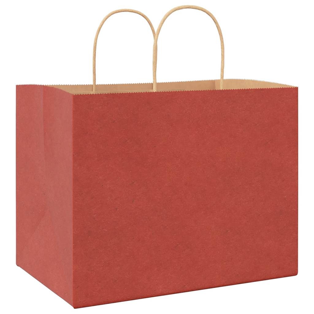 Papirnate vrećice 250 kom s ručkama crvene 32x22x24 cm