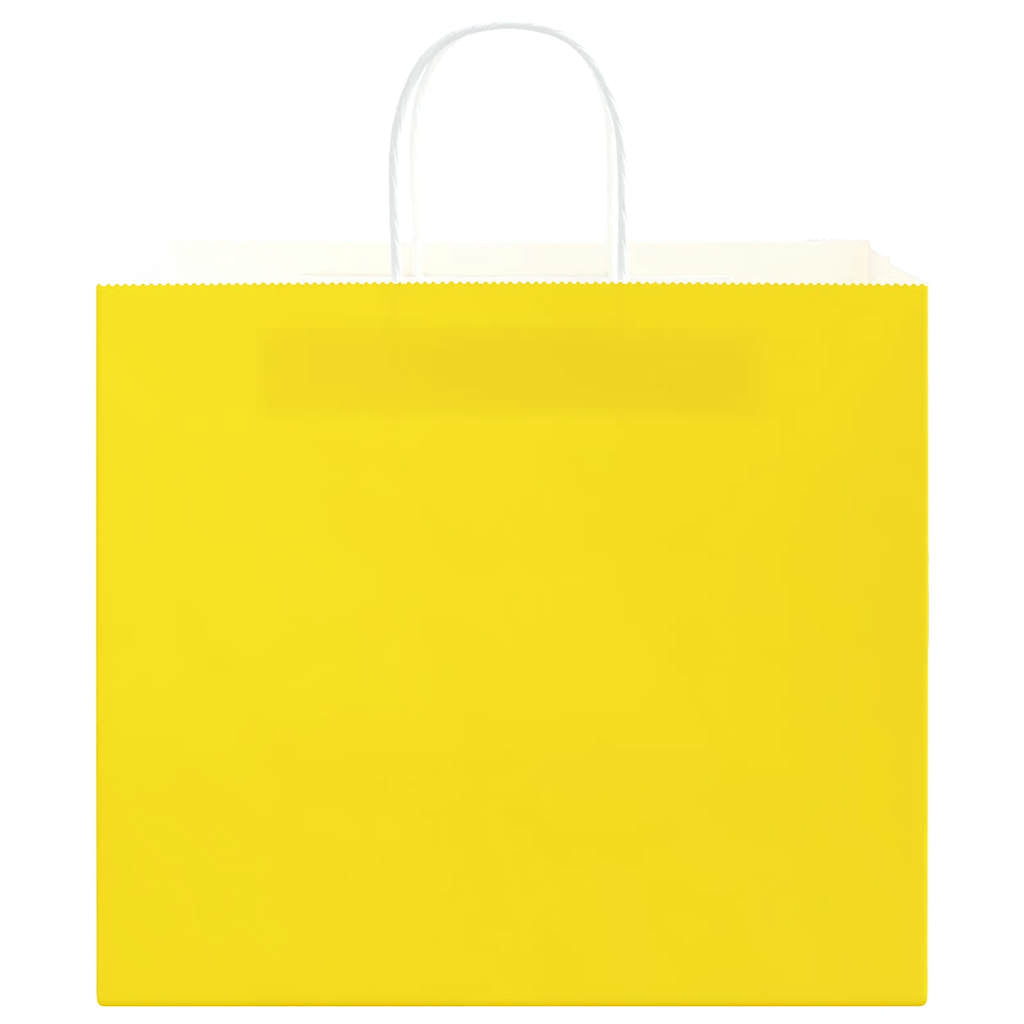 Papirnate vrećice 50 kom s ručkama žute 32x22x28 cm