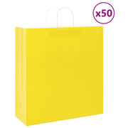 Papirnate vrećice 50 kom s ručkama žute 45x17x48 cm