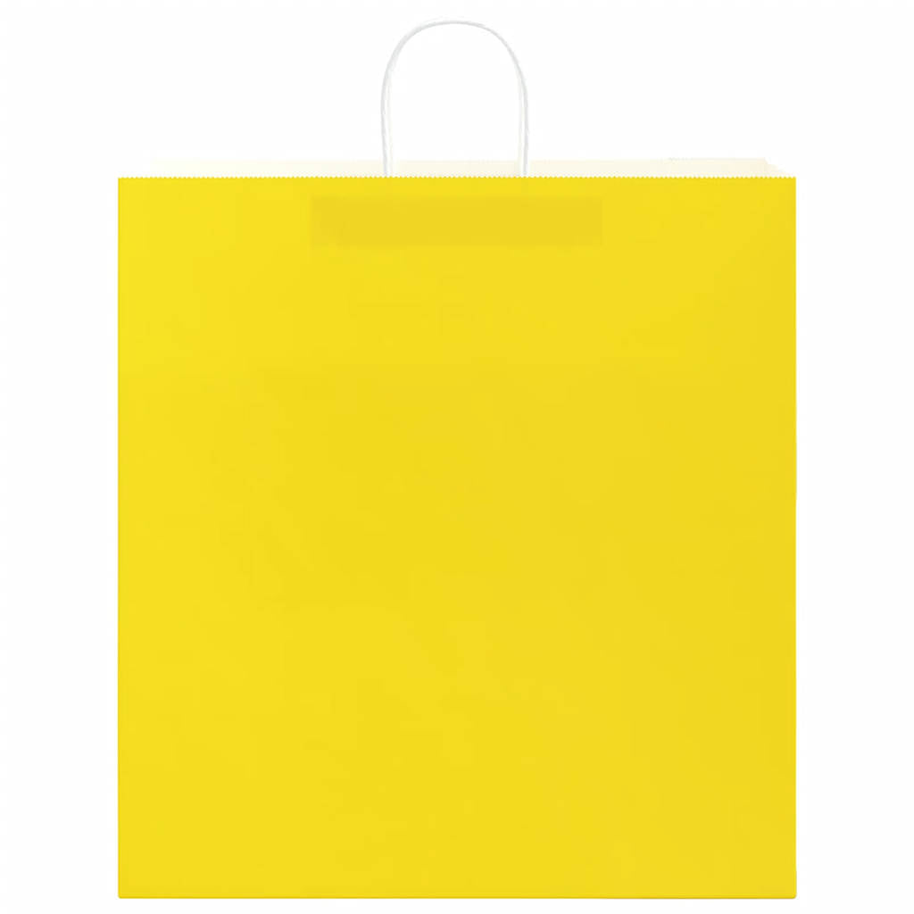 Papirnate vrećice 50 kom s ručkama žute 45x17x48 cm