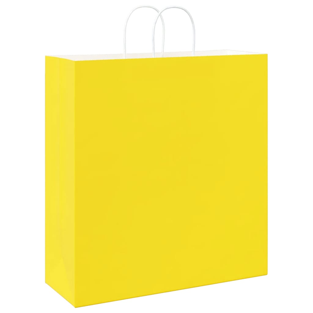Papirnate vrećice 50 kom s ručkama žute 45x17x48 cm