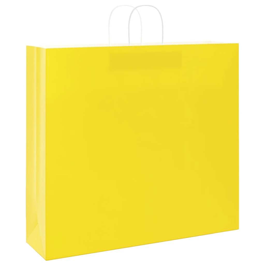 Papirnate vrećice 50 kom s ručkama žute 54x15x49 cm