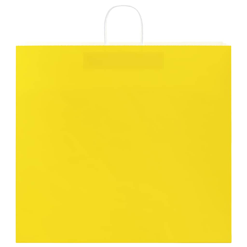 Papirnate vrećice 50 kom s ručkama žute 54x15x49 cm