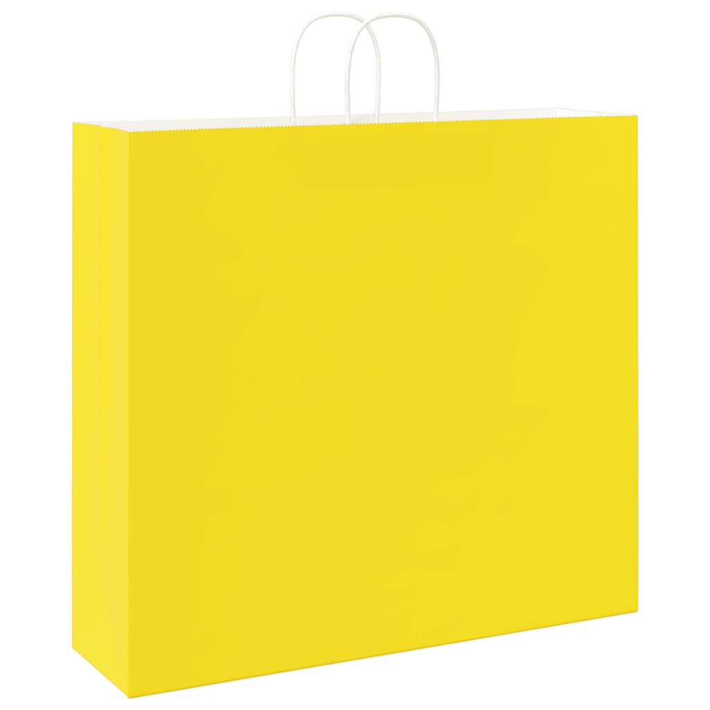 Papirnate vrećice 50 kom s ručkama žute 54x15x49 cm