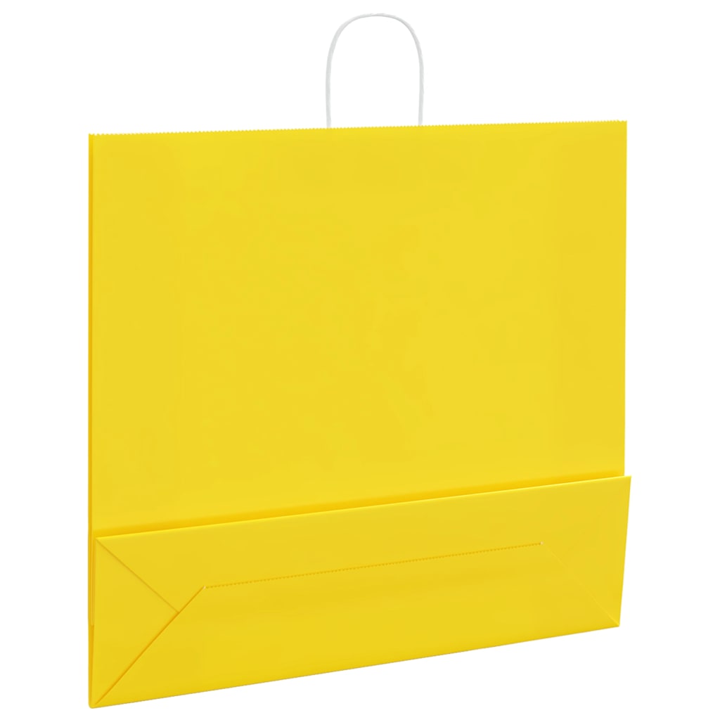 Papirnate vrećice 50 kom s ručkama žute 54x15x49 cm