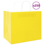 Papirnate vrećice 250 kom s ručkama žute 32x22x28 cm