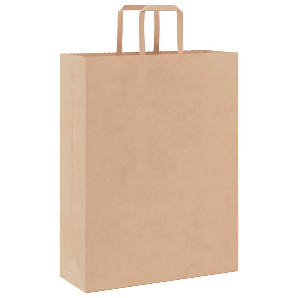 Papirnate vrećice 250 kom s ručkama smeđe 32x12x42 cm