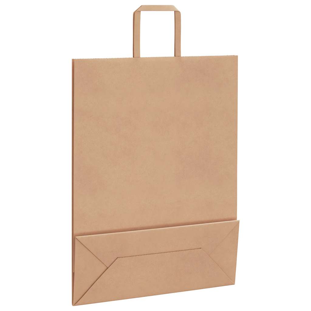 Papirnate vrećice 250 kom s ručkama smeđe 32x12x42 cm