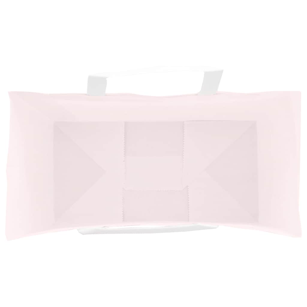 Papirnate vrećice 50 kom s ručkama ružičaste 21x11x31 cm