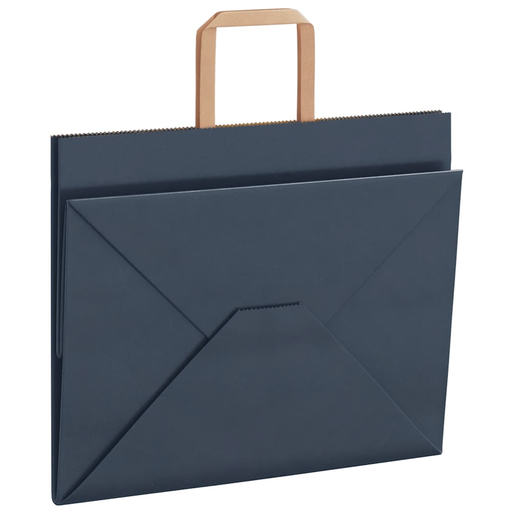 Papirnate vrećice 250 kom s ručkama plave 32x22x24 cm