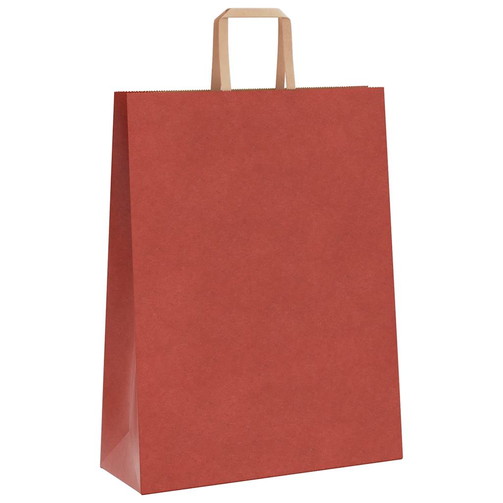 Papirnate vrećice 250 kom s ručkama crvene 32x12x42 cm