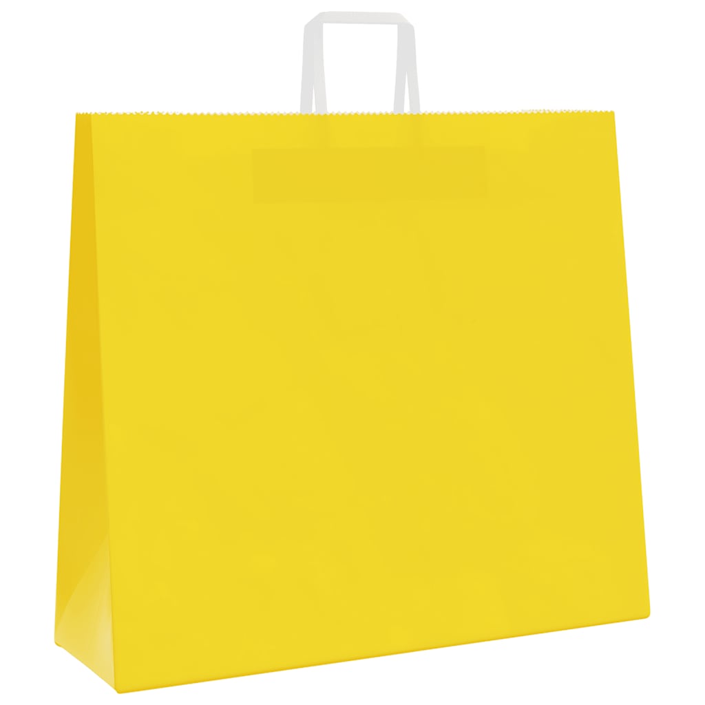 Papirnate vrećice 50 kom s ručkama žute 54x15x49 cm