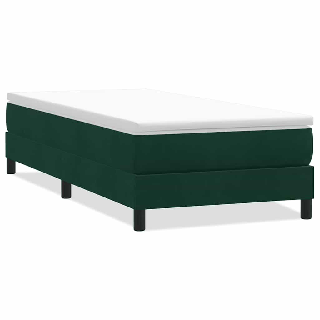 Box Spring krevet bez madraca tamnozeleni 80x210 cm baršun