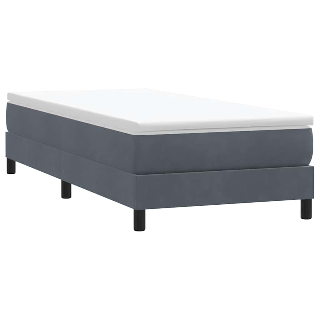 Box Spring krevet bez madraca tamno sivi 90x210 cm samt