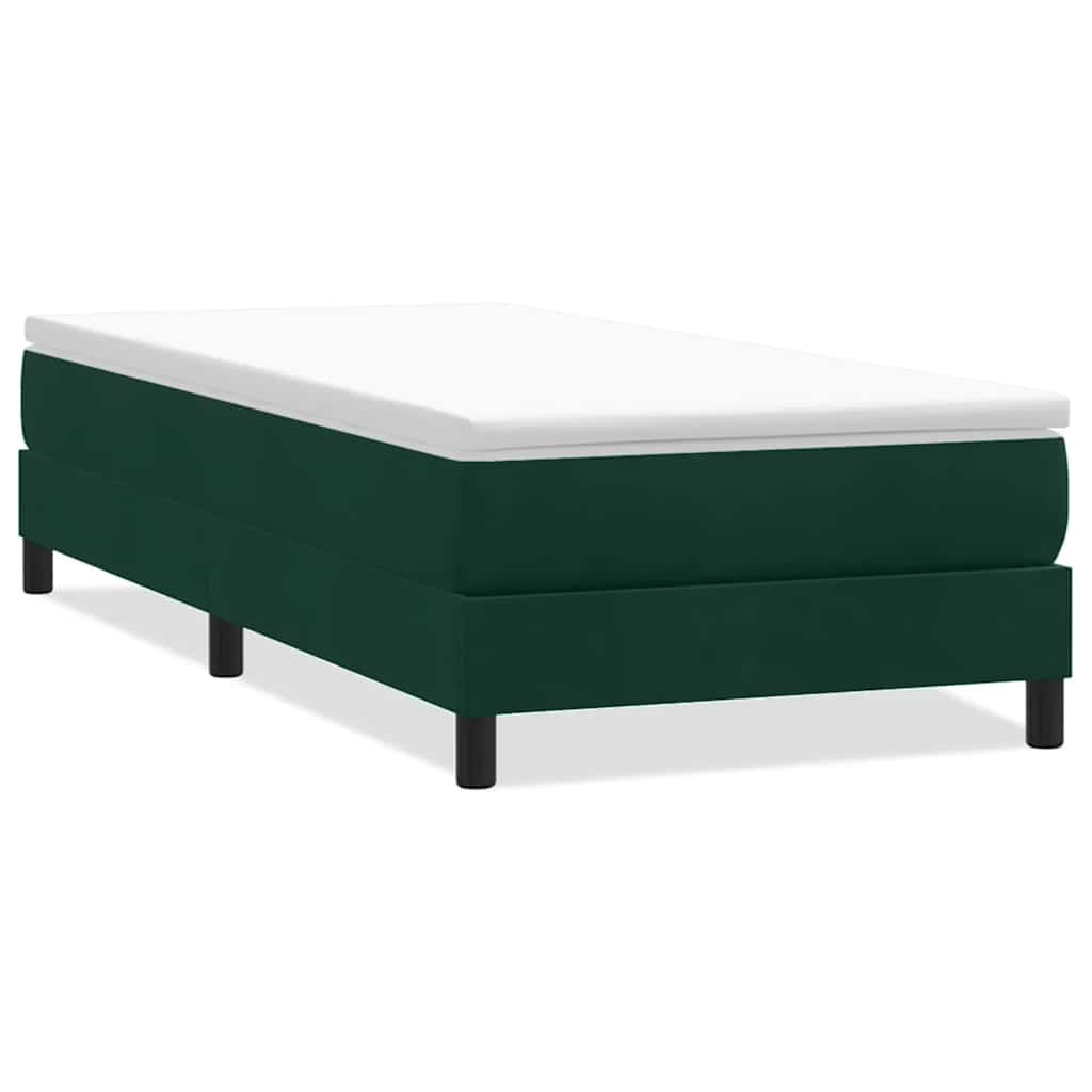 Box Spring krevet bez madraca tamnozeleni 90x210 cm samt