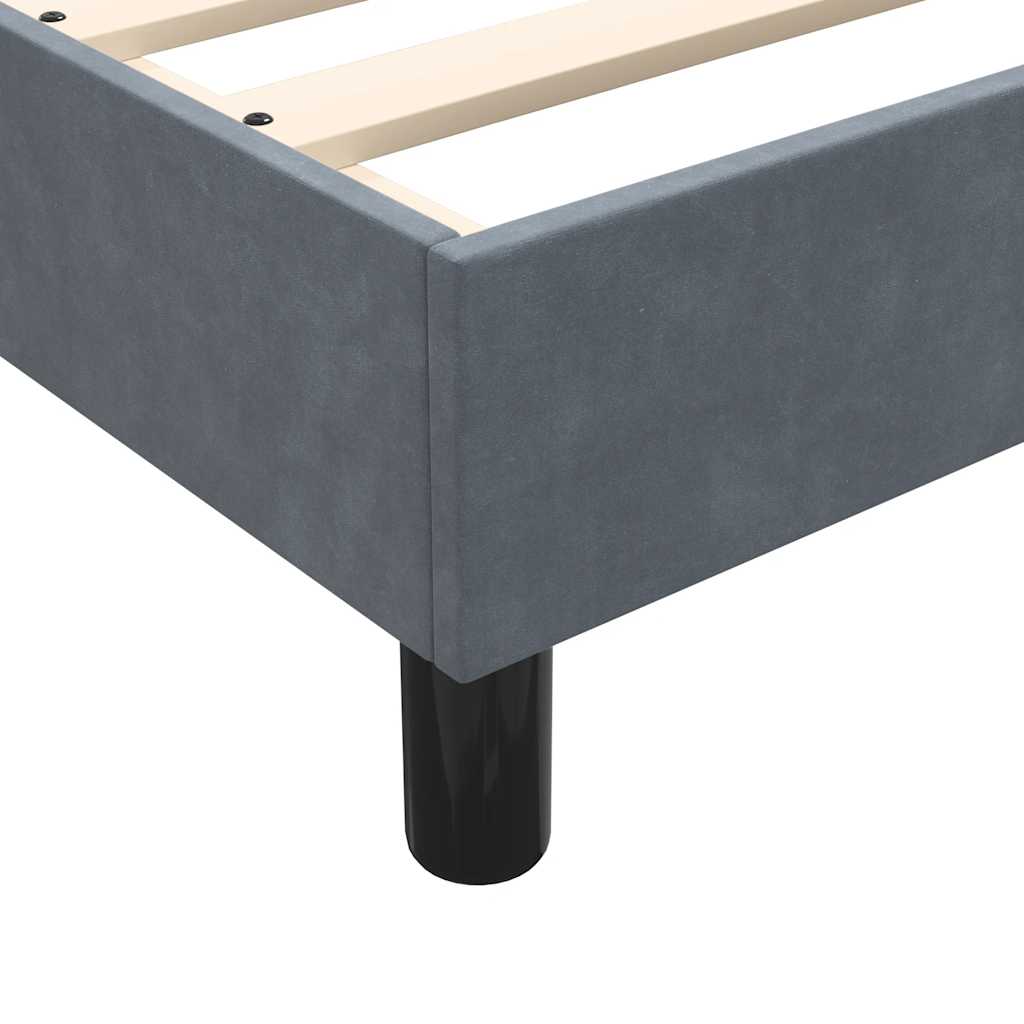Box Spring krevet bez madraca tamno sivi 100x210 cm samt
