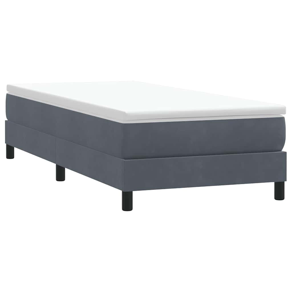 Box Spring krevet bez madraca tamno sivi 100x210 cm samt