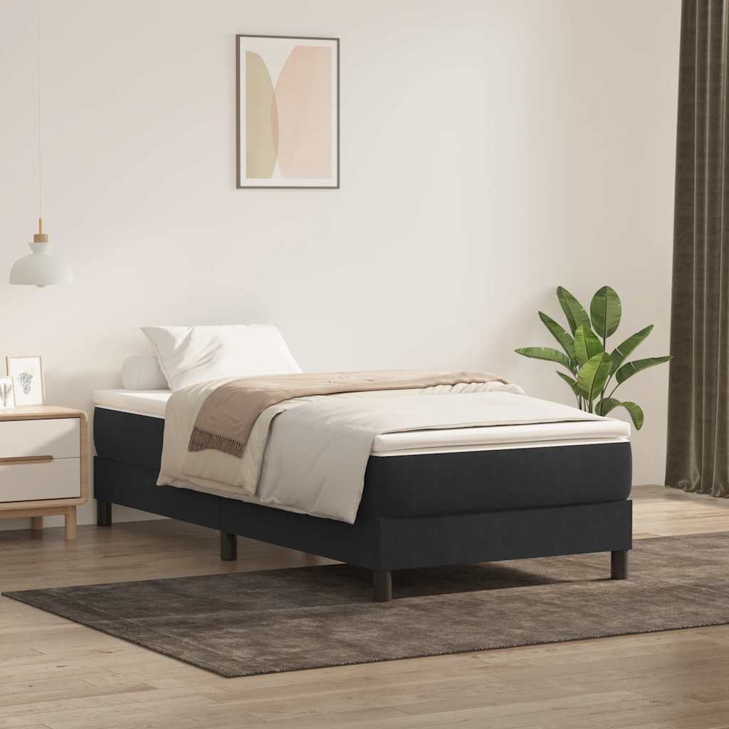 Box Spring krevet bez madraca crni 100x210 cm samt