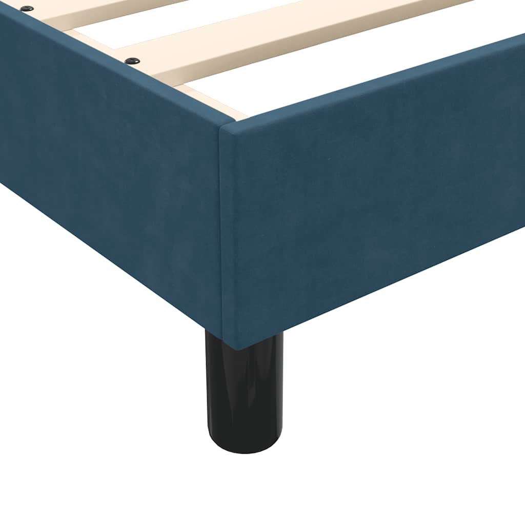 Box Spring krevet bez madraca tamnoplavi 100x210 cm samt