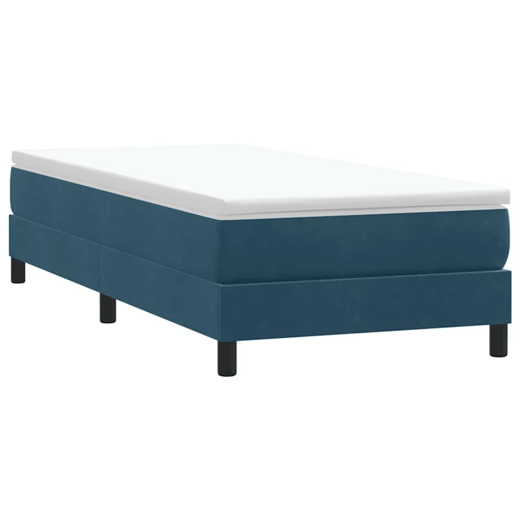 Box Spring krevet bez madraca tamnoplavi 100x210 cm samt