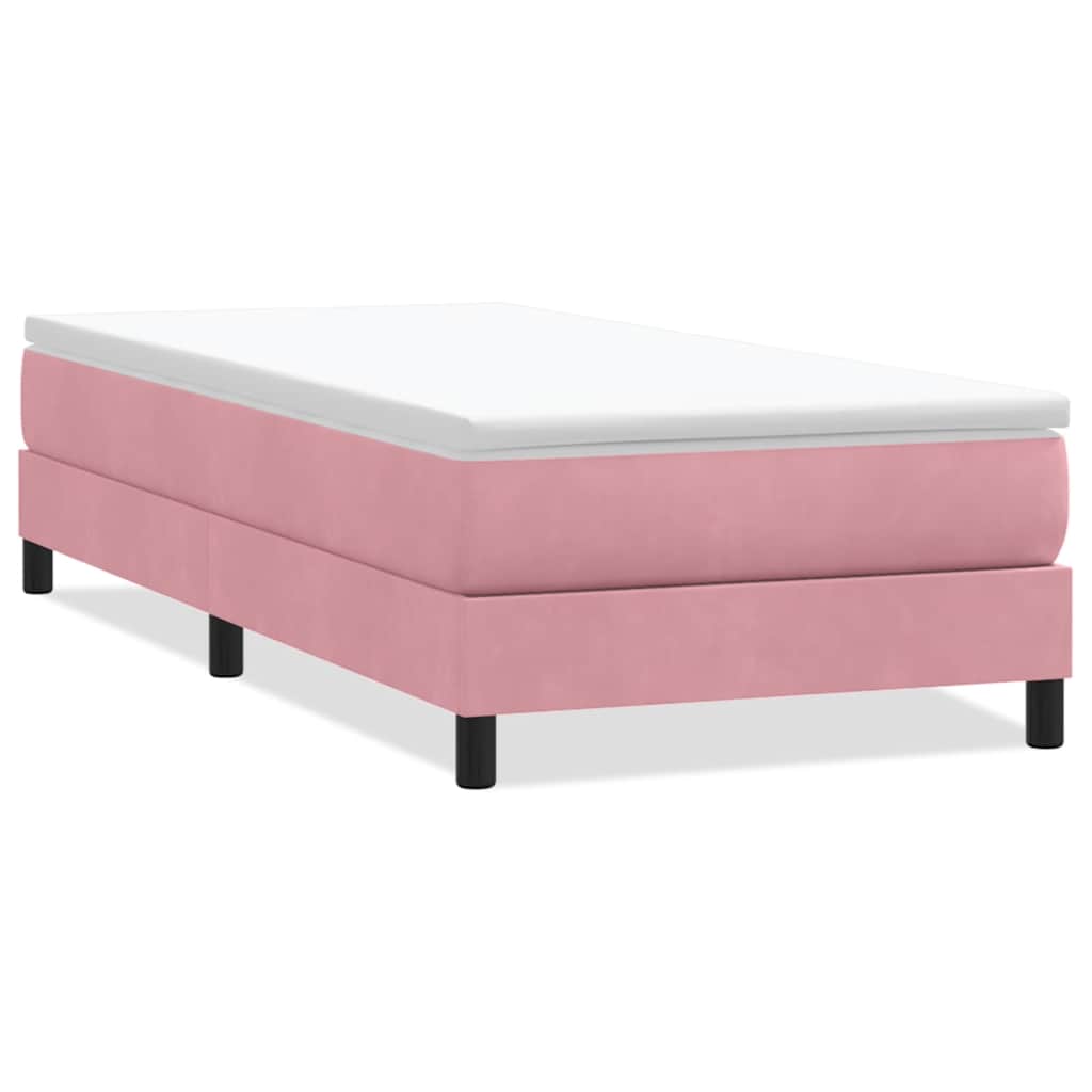 Box Spring krevet bez madraca ružičasti 100x210 cm samt