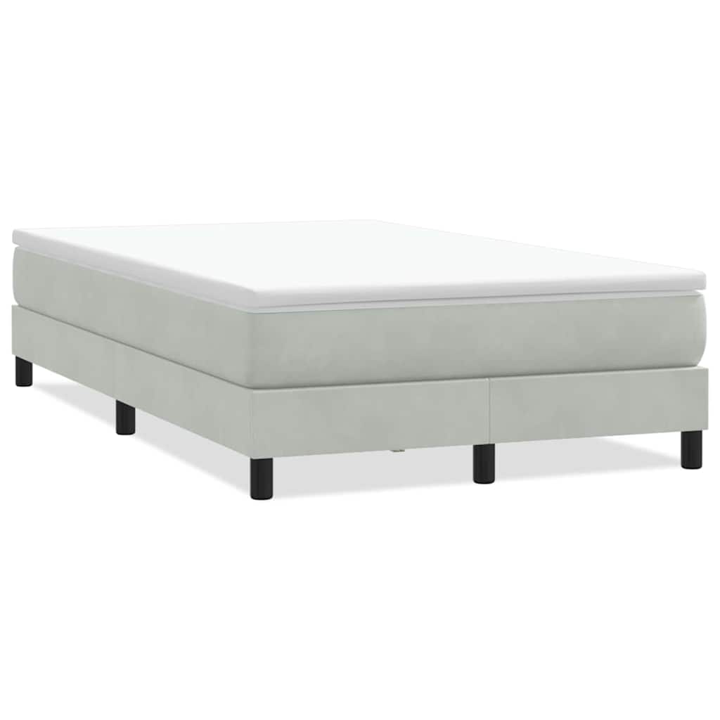 Box Spring krevet bez madraca svijetlo sivi 120x210 cm samt