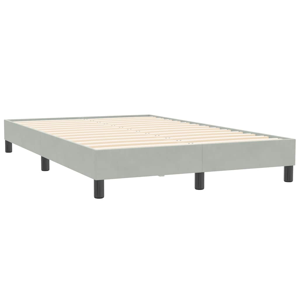 Box Spring krevet bez madraca svijetlo sivi 120x210 cm samt