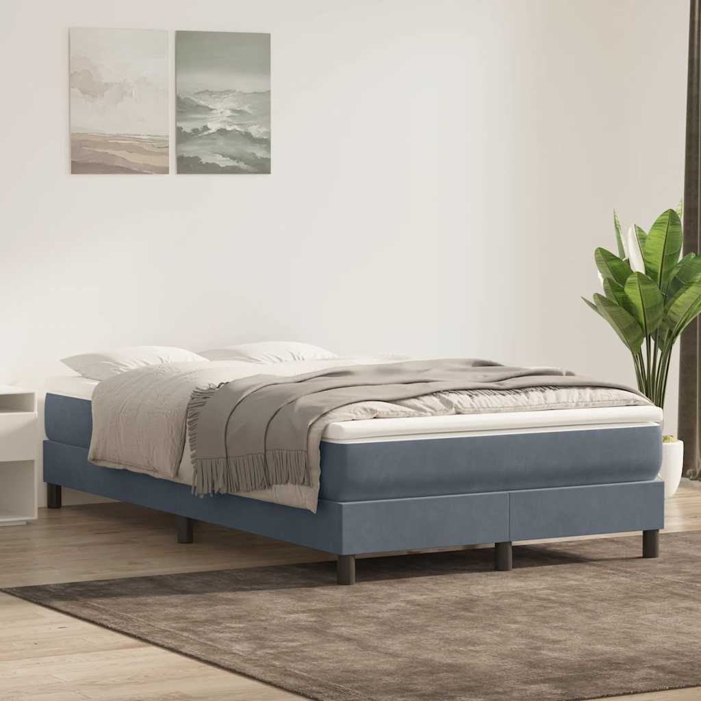 Box Spring krevet bez madraca tamno sivi 120x210 cm samt