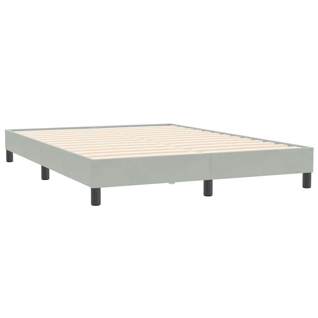 Box Spring krevet bez madraca svijetlo sivi 140x210 cm samt