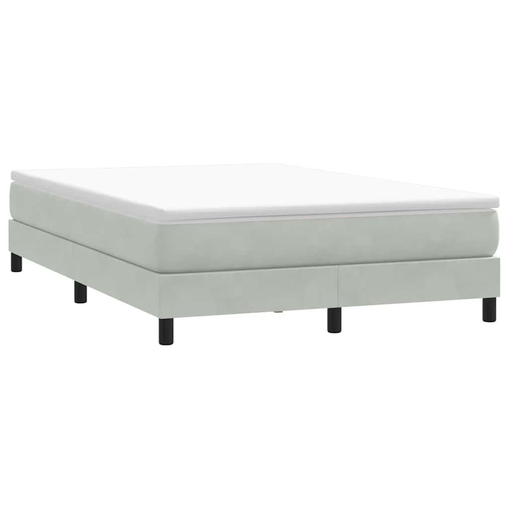 Box Spring krevet bez madraca svijetlo sivi 140x210 cm samt