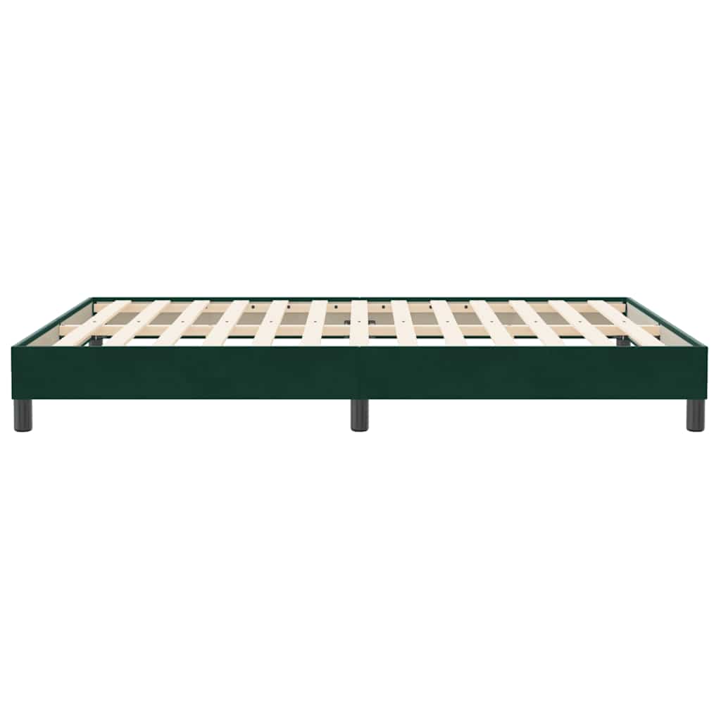 Box Spring krevet bez madraca tamnozeleni 140x210 cm baršun