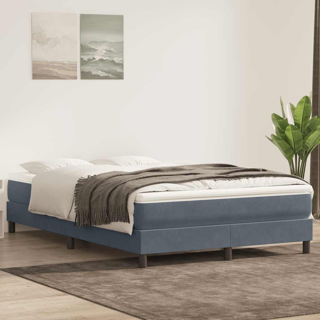 Box Spring krevet bez madraca tamno sivi 160x210 cm samt