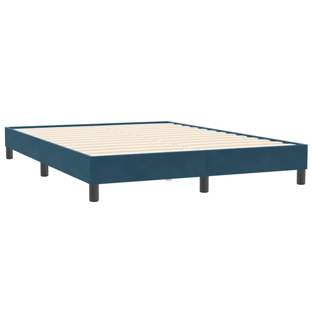Box Spring krevet bez madraca tamnoplavi 160x210 cm samt