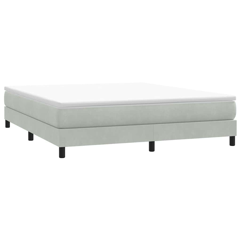 Box Spring krevet bez madraca svijetlo sivi 180x210 cm samt