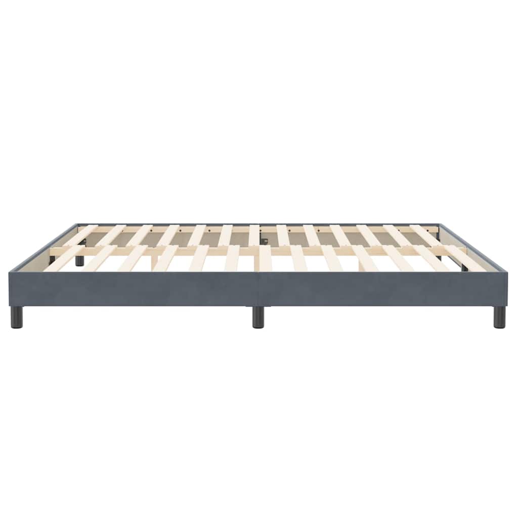 Box spring krevet bez madracem tamnosivi 200x210 cm baršunasti