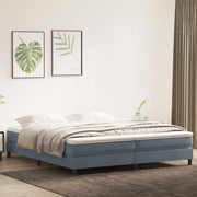 Box spring krevet bez madracem tamnosivi 200x210 cm baršunasti