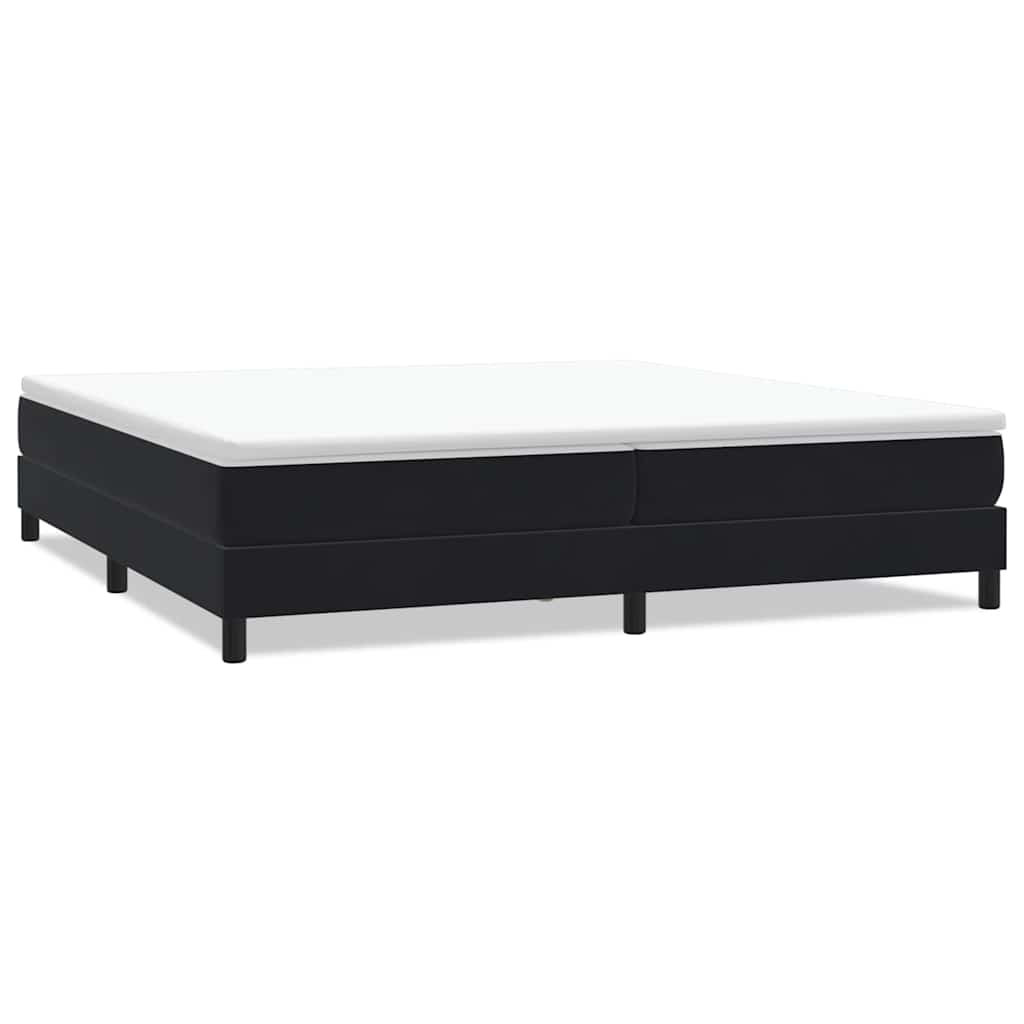 Krevet s oprugama bez madracem crni 200x210 cm baršunasti