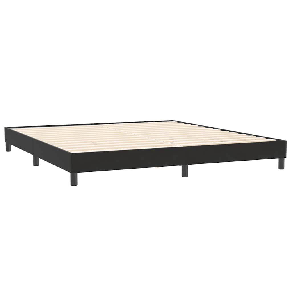 Krevet s oprugama bez madracem crni 200x210 cm baršunasti