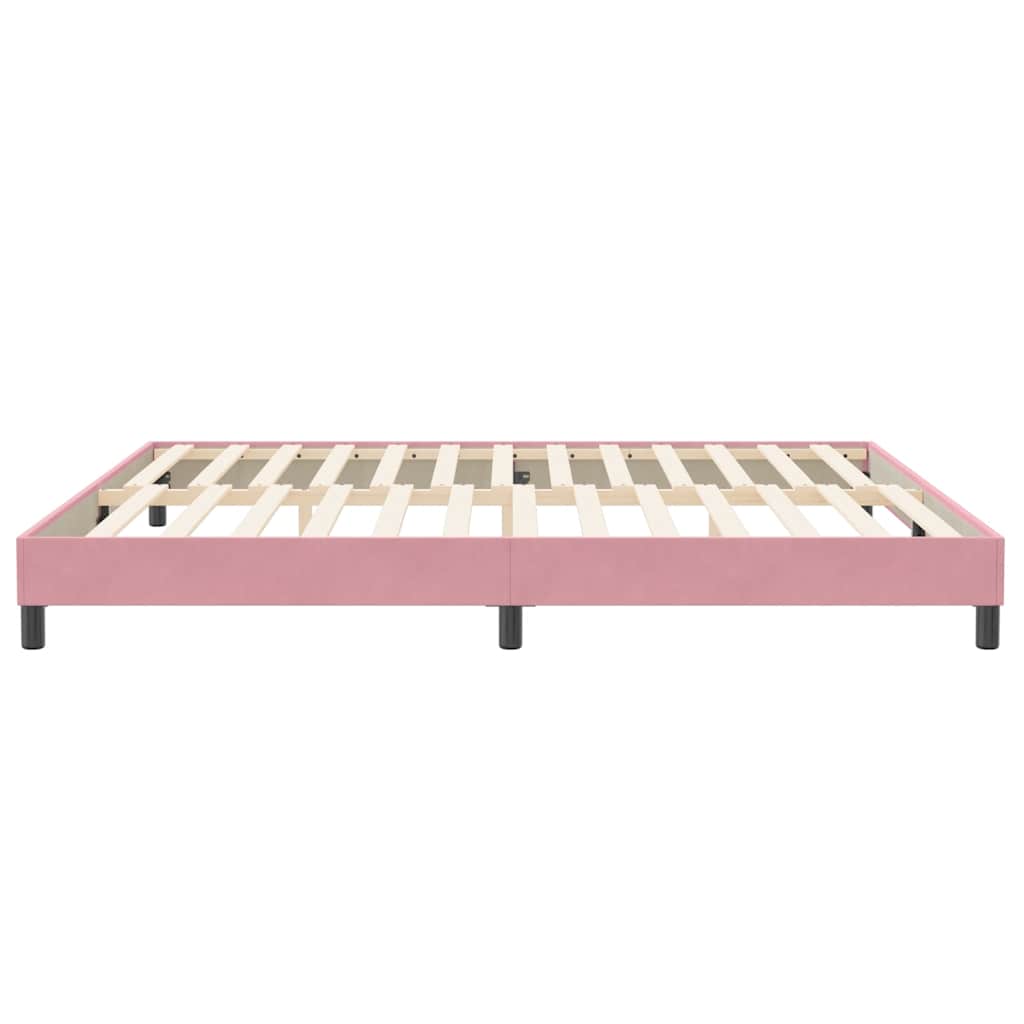 Box Spring krevet bez madracem ružičasti 200x210 cm samt