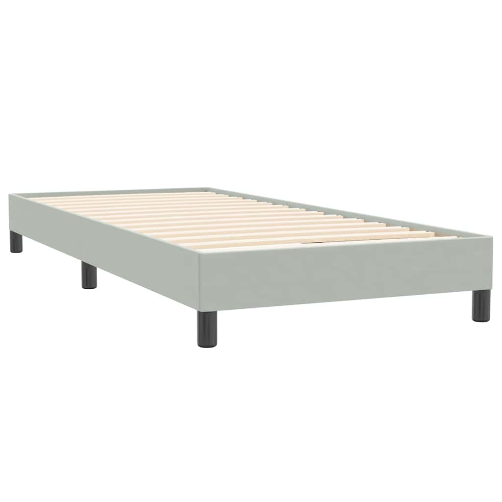 Box Spring krevet bez madracem svijetlo sivi 80x220 cm samt