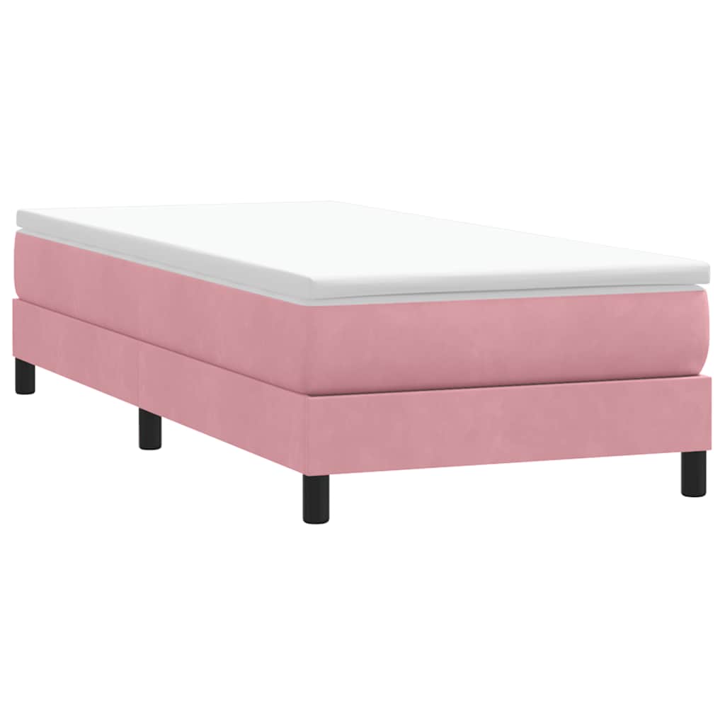 Box spring krevet bez madracem ružičasti 80 x 220 cm baršunasti